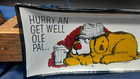   rare   Vintage Houze Art 1960s Glass Ashtray - get Well Soon  Dressed Dog Beer