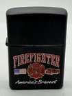 Vintage 1999 Firefighter America   s Bravest Black Matte Zippo Lighter New B2