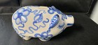 Vintage M  A  Hadley Pottery Piggy Bank Hand Painted Floral Design 9  X 5  