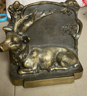 Vintage Antique Cast Iron Deer 6  Tall  Bookend  door Stop