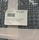 Pottery Barn Honeycomb Waffle Weave Cotton Comforter Chambray King Cal  z1211