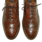 Sz 10 D Johnston   Murphy Aristocraft Men s Brown Leather Shoes  Wingtip Oxford