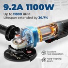 Dongcheng 9 2 Amp Power Angle Grinders Kit 4-1 2 In 11800rpm Tool-free Guard