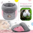 Guinea Pig Bed Cuddle Cave Warm Fleece Cozy House Bedding Sleeping Cushion Cage 