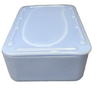 Mckee Delphite Poudre Blue Milk Glass 8  X 5  Refrigerator Dish Box Jar   Lid