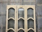 Antique French Double Doors  50x91 5  4 Pane Glass  European Reclaimed G173