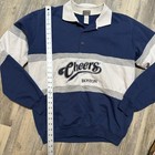 Vtg Cheers Boston Tv Show Polo Sweatshirt Pullover Licensed 80s Made Usa Flaw