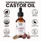 Organic Castor Oil - 100  Pure Certified Usda Organic  Cold Pressed                       