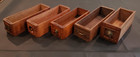Vintage Set Of 5 Different Treadle Sewing Machine Drawers