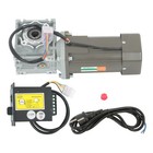 110v 180w Ac Worm Geared Motor   Speed Controller 35rpm Ratio 1 40  18mm Output