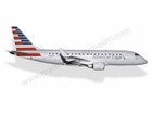 Embraer Erj-175 American Eagle Desk Wood Airplane New Model Small Scale 1 100