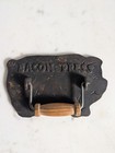 Cast Iron Bacon Press Pig Shape Grill Press Burger Smasher Wood Handle