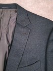 Ermenegildo Zegna Sport Coat 48l Blue Gray 100  Wool Knit Textured Blazer Jacket