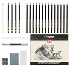 24-piece Sketch Drawing Pencil Set  Graphite And Charcoal Pencils  14b-4h   Art