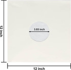 100ct 12-inch Poly-lined Record Inner-sleeves - White Kraft Paper For 33 Rpm Lp 