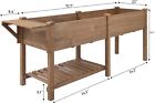 Petscosset Raised Garden Bed Outdoor Wooden Elevated Garden Box With Legs  Brown