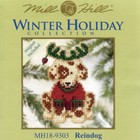 Reindog Bead Cross Stitch Ornament Kit Mill Hill 2009 Winter Holiday