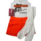 New Women s Hooters Uniform Tank Shorts Scrunchie Socks   Pantyhose Size Small