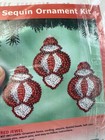 Sequin Ornament Kit - Red Jewel - Sunrise Craft Christmas Ornaments Makes 3 -mm