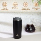 12oz Travel Coffee Mug With Lid  Insulated Stainless Tumbler