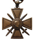 Ww1 French Army Croix De Guerre 1914-1917 Medal Bronze  37mm