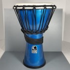 Toca Hand Percussion Blue Djembe Drum With 7 25  Wide Head 13  Tall