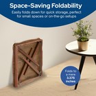 Meco Stakmore Scalloped Edge Compact Traditional Folding Card Table  Fruitwood