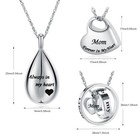 Cremation Urn Necklace For Ashes Urn Jewelry Forever In My Heart Keepsake Memori