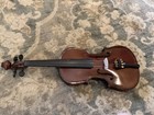 4 4 Violin With Lion Head And Engraved Back  Beautiful