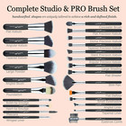 Beauty Makeup Brush Set With Case Professional Women Travel Cosmetic Kit Black
