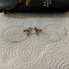 Vintage Antique Pair Pince-nez Glasses Spectacles W case Goldtone Bifocal