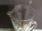 Mcm Etched Glass Martini Cocktail Pitcher W original Stirrer  