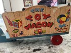 Vintage 1940s  Fisher Price  171  Wooden Pull Toy Wagon  -incomplete For Parts 