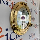 11  Brass Porthole Mirror  Polished Finish  Nautical Wall Decor  Ship Window