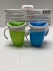 2 New Munchkin Miracle 360 Trainer Cup Green blue 7 Oz - New