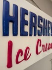Hershey s Ice Cream Advertising Sign Plaque White Blue Pink 
