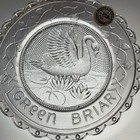 Crystal Swan Thornton Burgess Bird Art Glass Green Briar Vtg Pairpoint Cup Plate