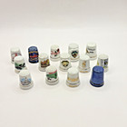 Vintage Lot Of 14 Assorted Porcelain Souvenir  Usa Destinations Thimbles