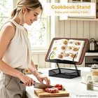 Book Stand With Storage  Book Holder For Reading Hands Free  Wooden Cookbook Sta