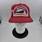 Vintage Budweiser Clydesdales Beer Snapback Cap Trucker Hat Horses Pin Usa Osfa