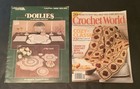 10 Crochet Patterns Books Lot Dolls Granny Squares Rugs Booties  