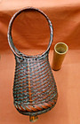 Vintage Japanese  Bamboo Basket  Superbly Crafted