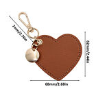 Pu Leather Heart Keychain Bag Charm Key Ring Fob Women Purse Handbag Charm