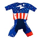 New 2022 Men   s Human Powered Health Flyte Ss Cycling Race Skinsuit  Blue  Small