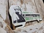 Vintage Smokey Bear Porcelain Sign Forest Service Natl Park Camp Fire Tag Topper