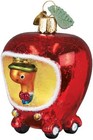 Lowly Worm s Applecar Glass Blown Ornament For Christmas Tree  Handcrafted Ho   