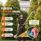 15 7-inch 26cc 2 Cycle Gas Hedge Trimmer Gas Powered Pole Hedge Trimmer