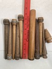 Wood Bobbins Spools Industrial Style 3 -9 75  Wooden Quills Mixed Lot-10