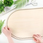 Moses Basket Base For Baby Dolls - Oval Natural Wood 27 56x15 75