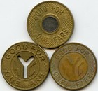 New York City Transit Authority Nyc Subway Good For One Fare Transit Token Lot 3